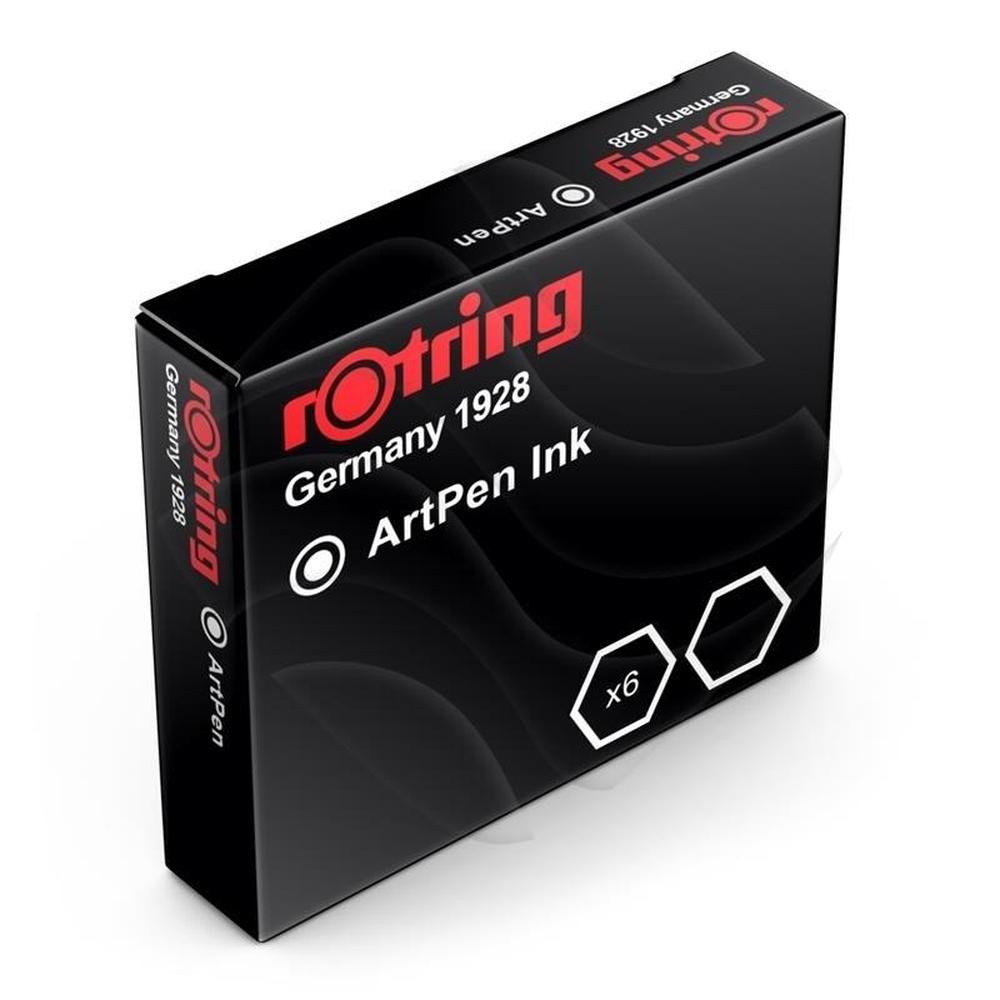 Hộp 6 ruột mực cho bút máy viết chữ thư pháp Rotring ArtPen Ink
