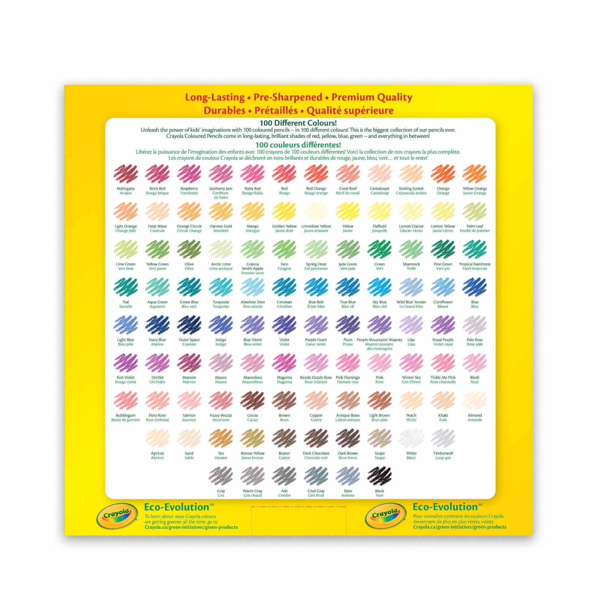 Bộ 50 bút chì màu an toàn cho trẻ Crayola Colored Pencil