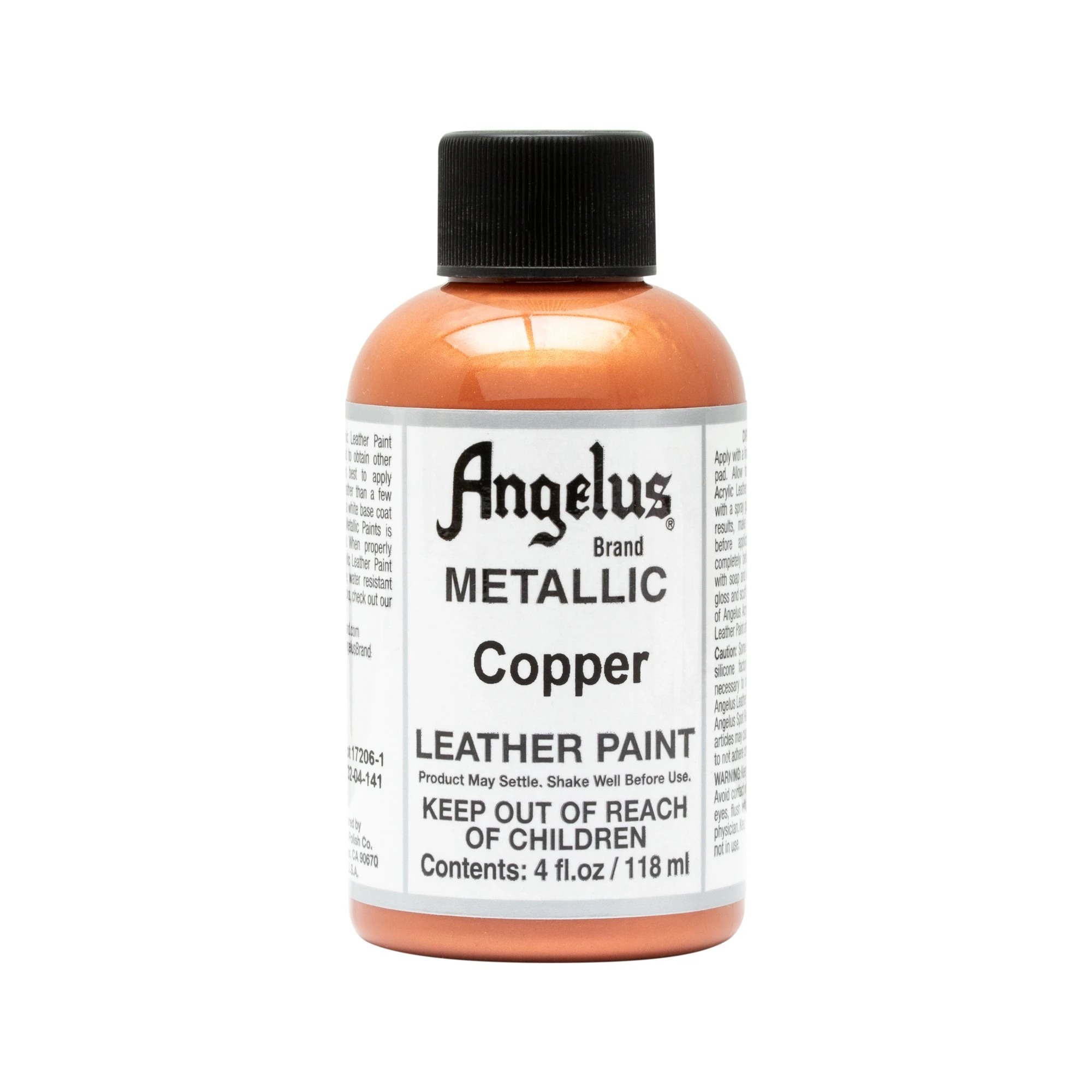 Màu acrylic ánh kim vẽ lên da, vải Angelus Leather Paint (Metallic) – 118ml (4Oz)