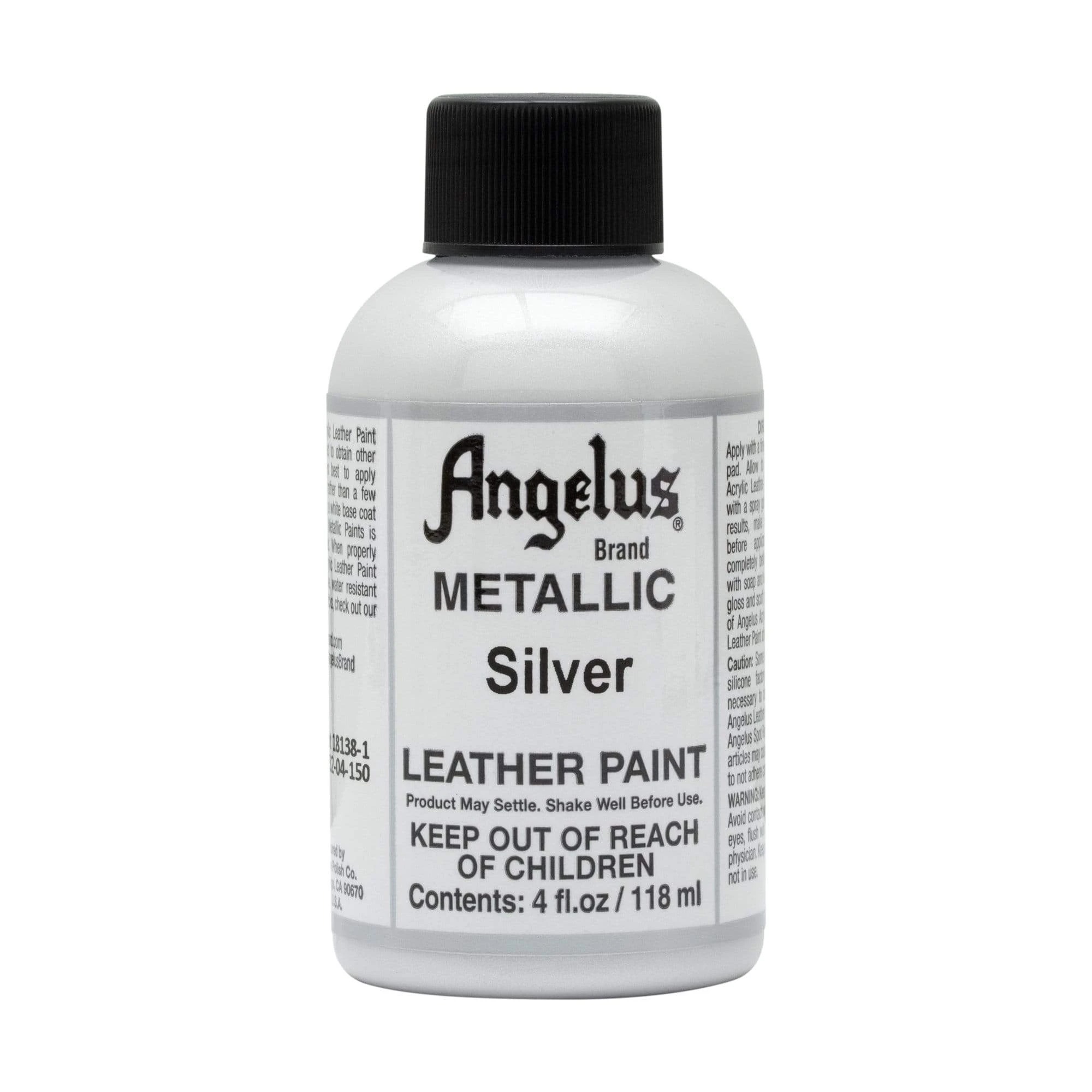 Màu acrylic ánh kim vẽ lên da, vải Angelus Leather Paint (Metallic) – 118ml (4Oz)