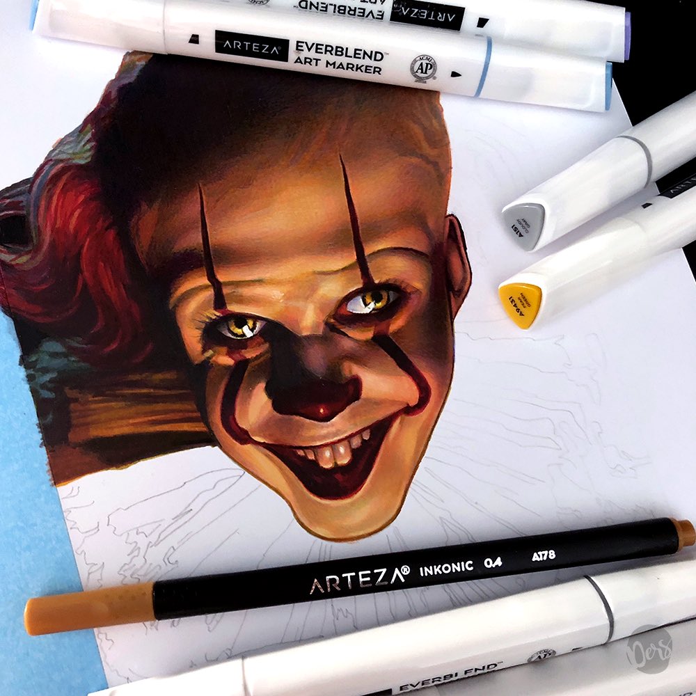 Bộ 72 bút marker 2 đầu vẽ phác thảo cao cấp EverBlend Art Markers