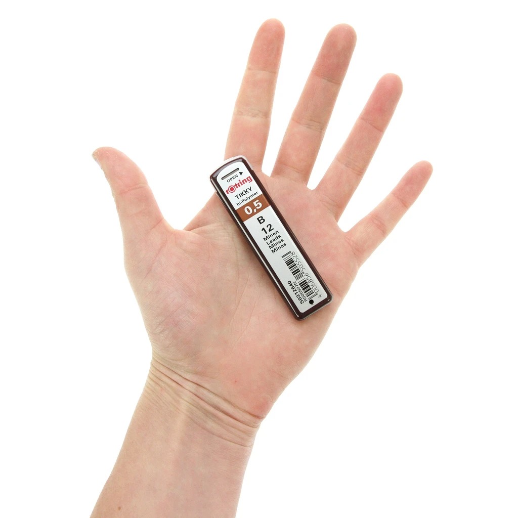 Hộp 12 ruột chì kim cho bút chì cơ Rotring Fine Hi-Polymer Lead (Hộp lẻ)