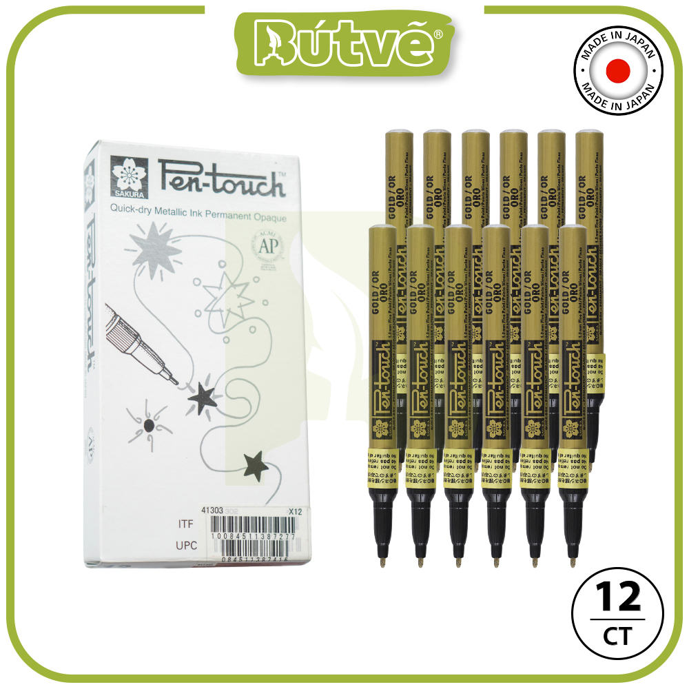 Bút sơn dầu Sakura Pentouch Extra Fine 0.7mm viết thiệp không lem - Vàng ánh kim (Gold) 41101