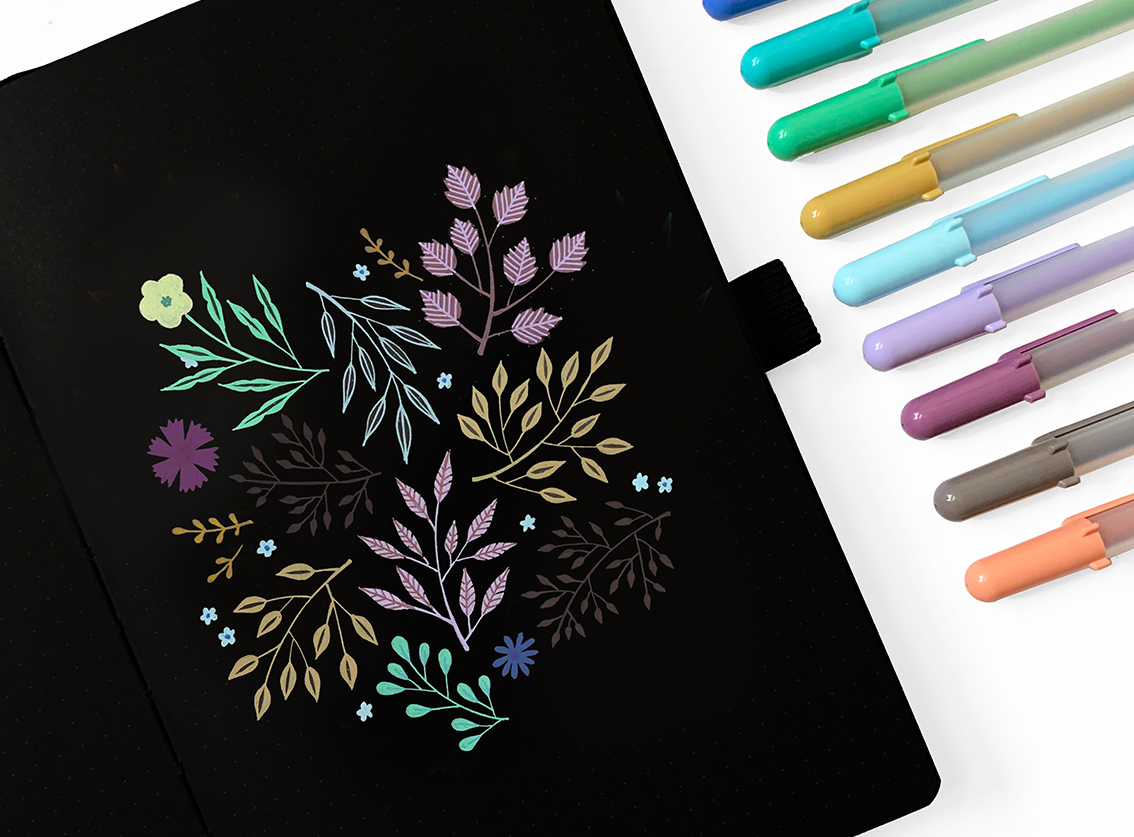 Bút bi Gel mực dạ quang dịu êm Sakura Gelly Roll MoonLight 10 – Ngòi 0.5mm