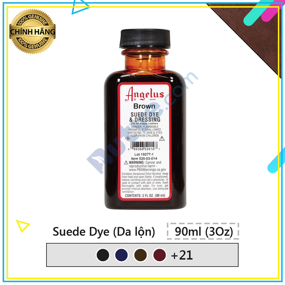 Thuốc nhuộm màu da lộn cao cấp Angelus Suede Dye – 90ml (3Oz)