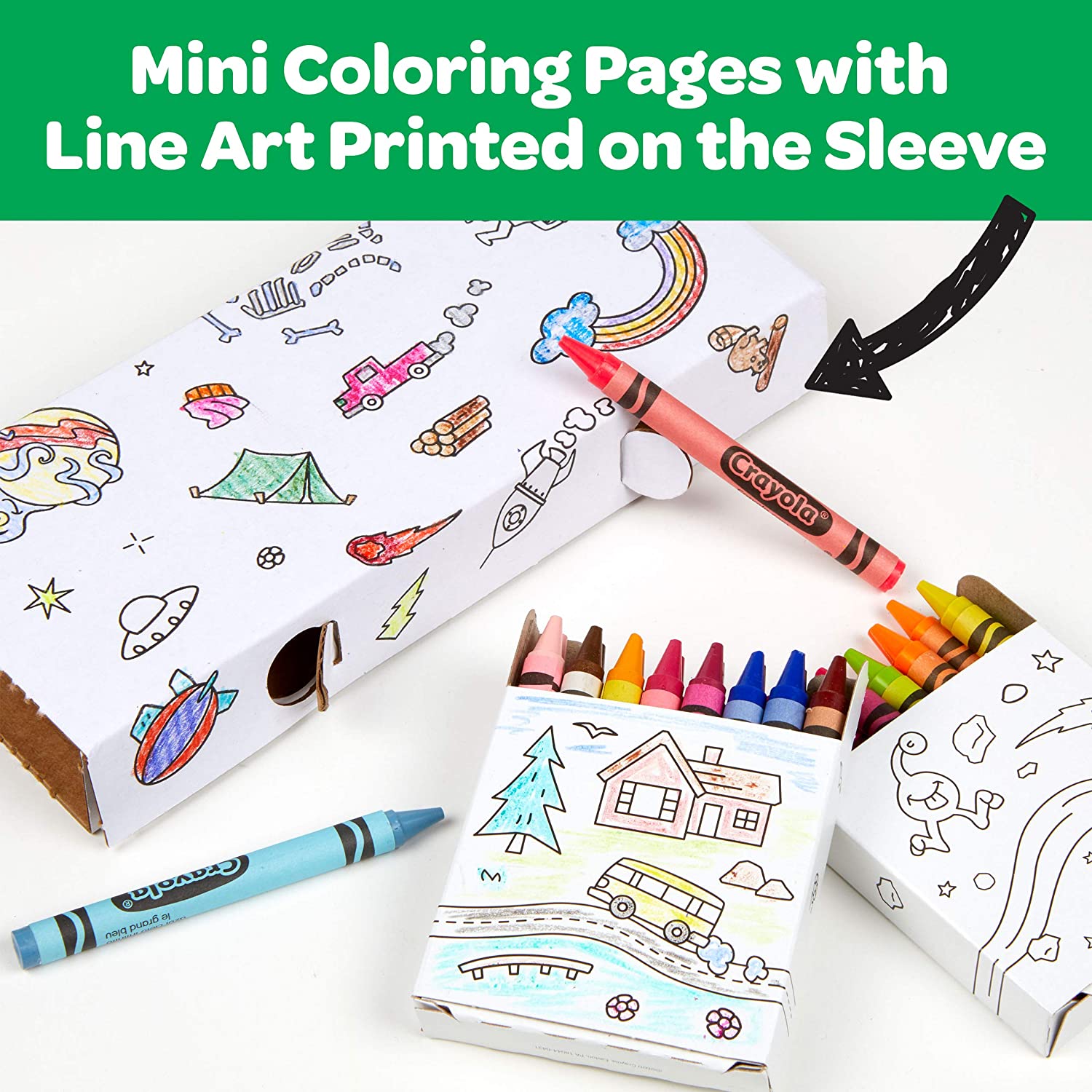 Bộ 64 bút sáp màu an toàn cho trẻ Crayola Crayons