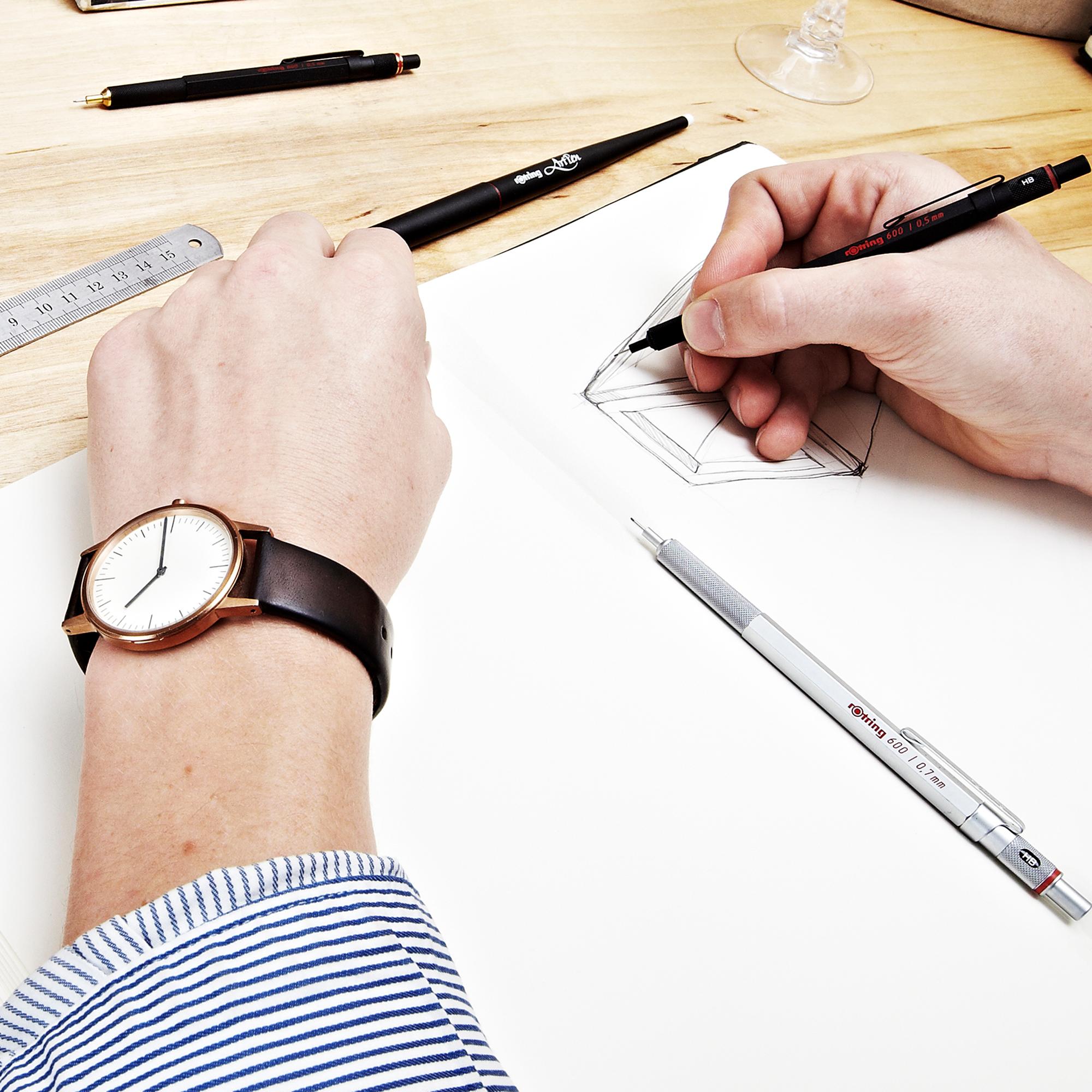 Bút chì bấm cơ học cao cấp, để vẽ phác thảo Rotring 800 Mechanical Pencil