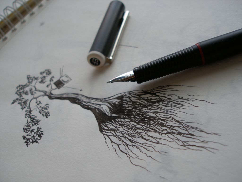 Bút máy cao cấp dùng để viết chữ thư pháp Rotring ArtPen Calligraphy (Cây lẻ)