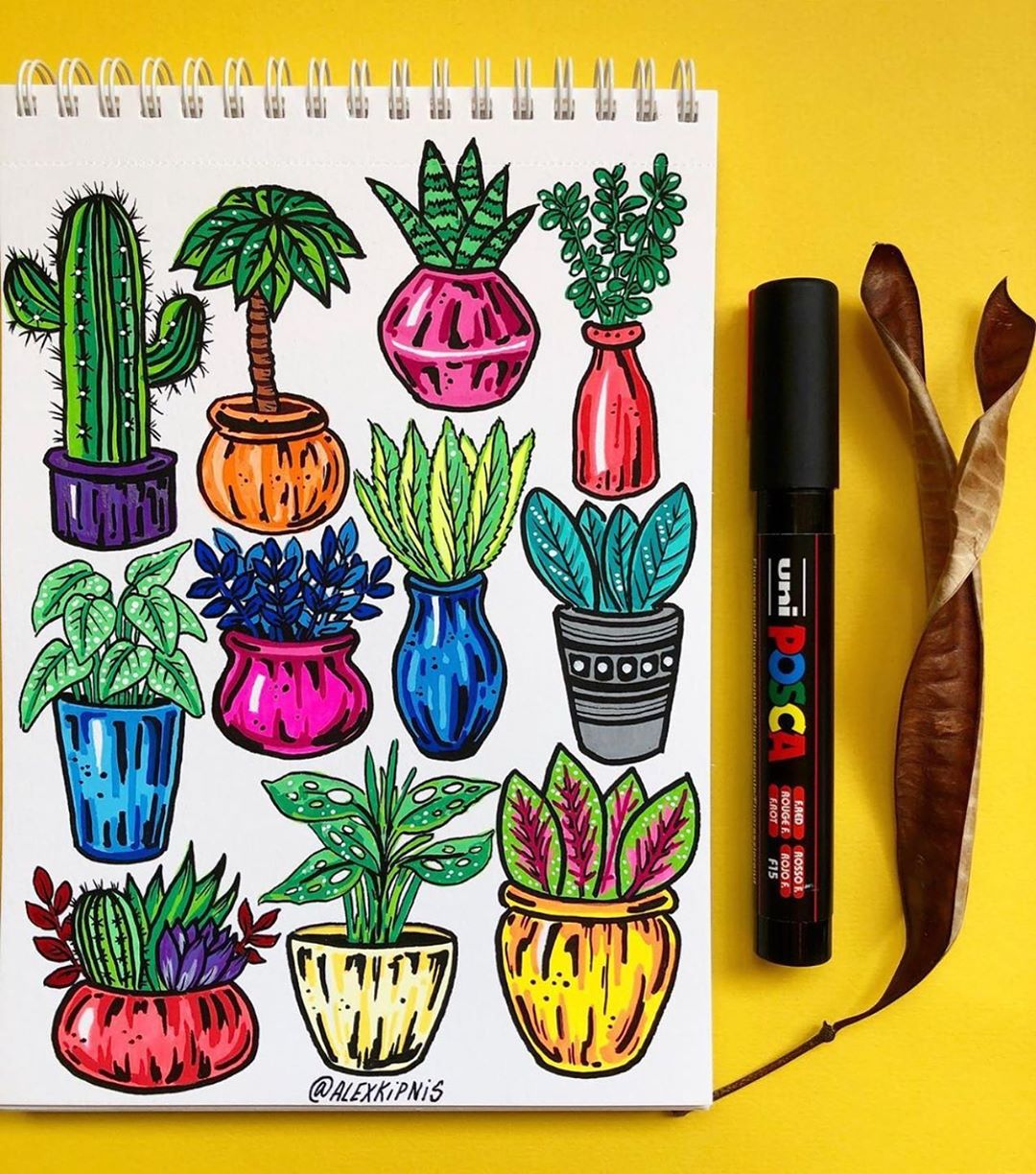 Bút sơn nước vẽ đa chất liệu Uni Posca PC-1M chính hãng ngòi 0.7mm (Cây lẻ)