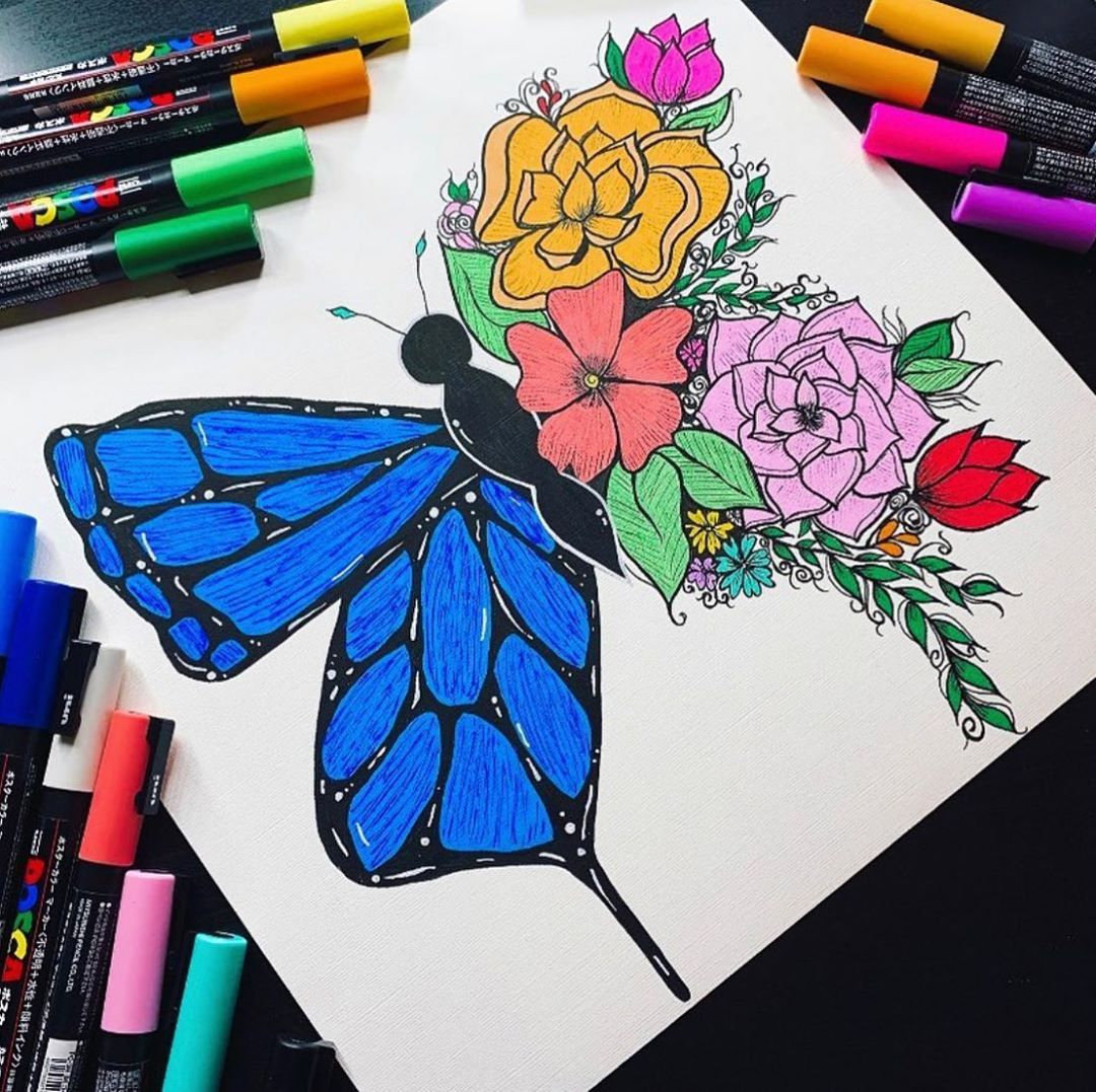 Bút sơn nước vẽ đa chất liệu ngòi vát Uni Posca PC-8K chính hãng ngòi 8.0mm (Cây lẻ)