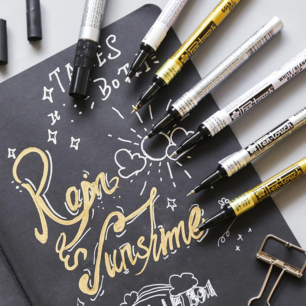 Bút sơn dầu ngòi dẹp vẽ đa chất liệu Sakura PenTouch Calligrapher, Fine Point - Ngòi 0.6 / 1.8mm (Cây lẻ)