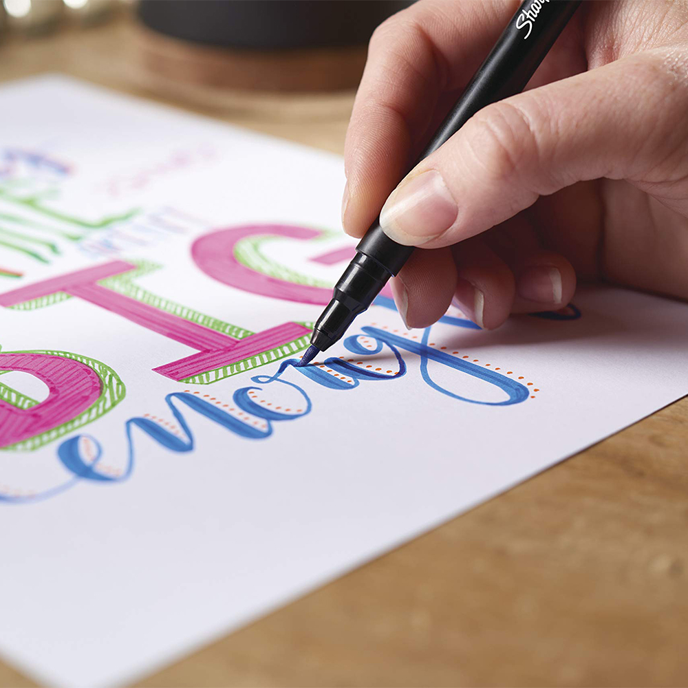 Vỉ 12 màu bút lông màu nắp đậy ngòi cọ Sharpie Art Pen Brush