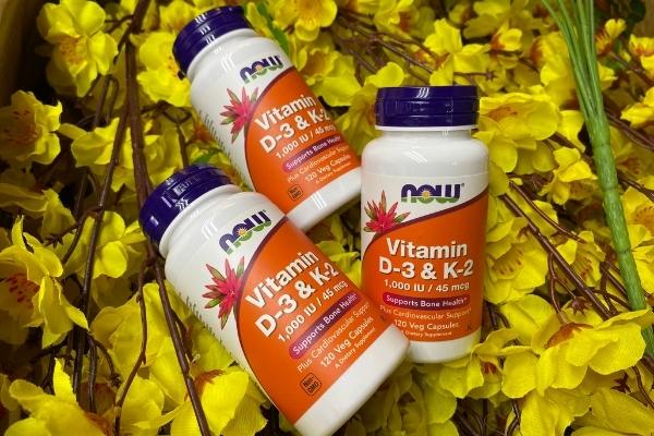 Now Vitamin D3+K2 1000 IU 