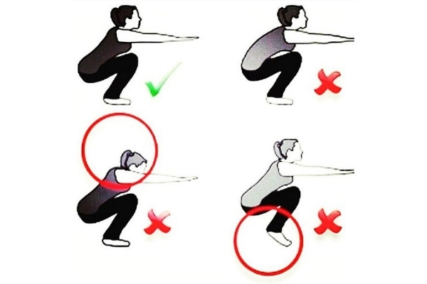 Một số lỗi kỹ thuật khi squat