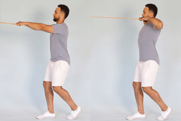 Bài tập lưng xô với dây kháng lực Face pull