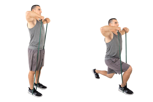 BANDED SPLIT SQUATS