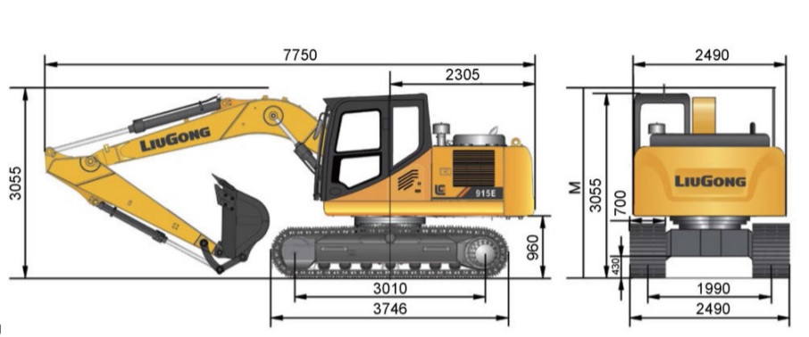 Máy Xúc Đào Liugong CLG915E