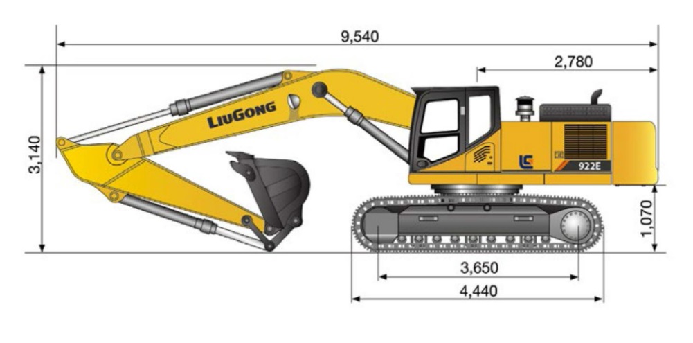 Máy Xúc Đào Liugong CLG925E