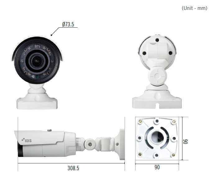 Camera IP Thân trụ hồng ngại IDIS Full HD 2MP DC-T6233HRXL