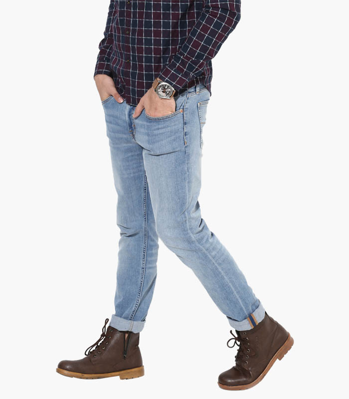Quần jean skinny xanh trơn