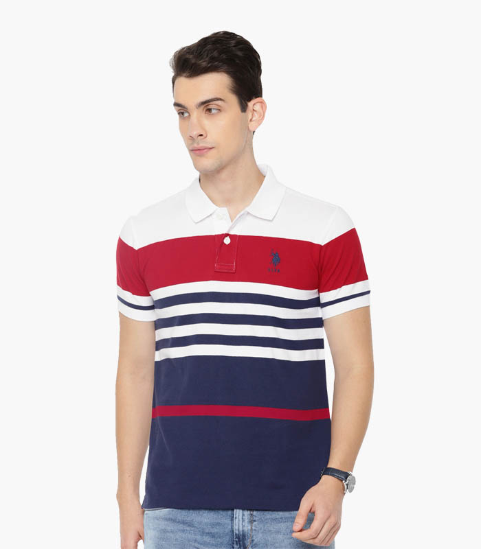 Áo thun Polo kẻ sọc ngang