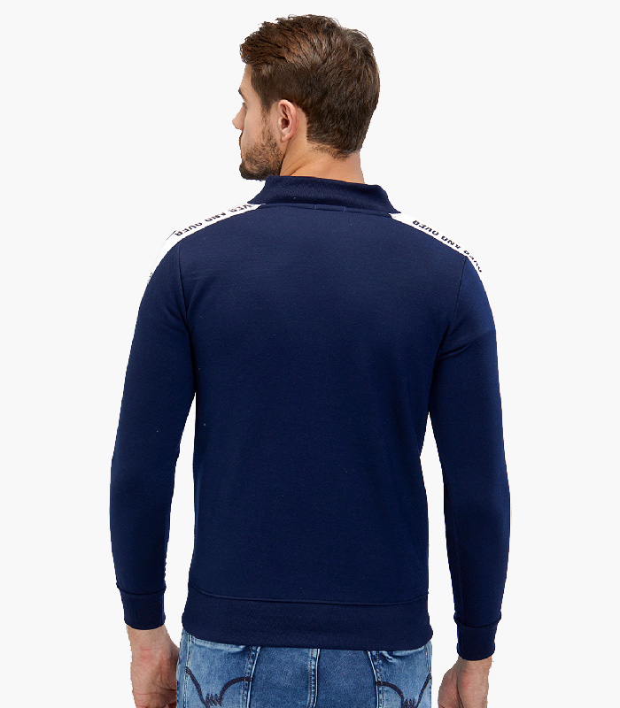 Áo thun Hooded Navy Xanh kết hợp Xám