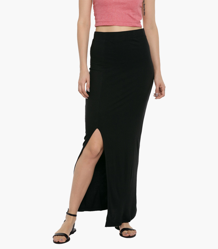 Đầm đen Solid Maxi Skirt