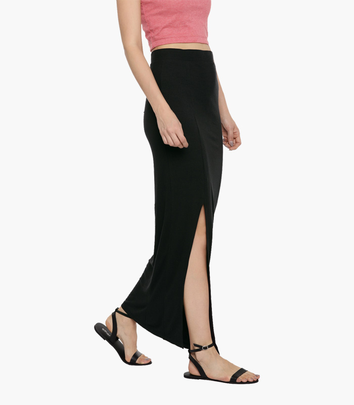 Đầm đen Solid Maxi Skirt