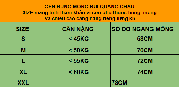 QUẦN ĐỊNH HÌNH MÔNG - ĐÙI- BỤNG Q1 QUẢNG CHÂU