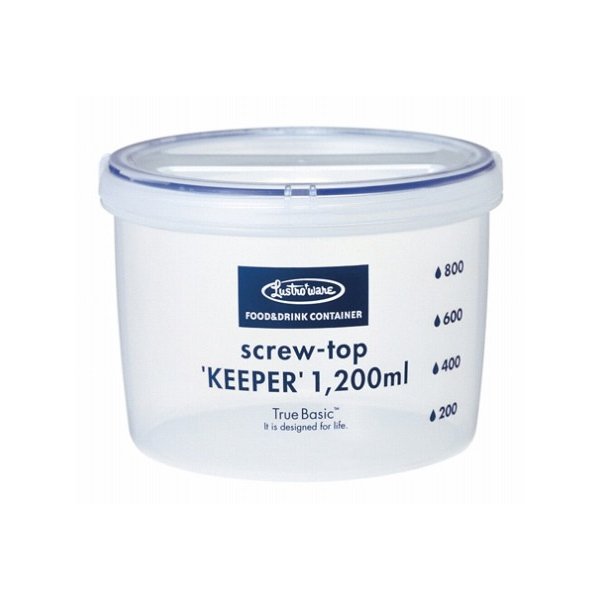 일본 플라스틱 원형 용기 (1.2L) Hop nhua thuc pham tron, nap van