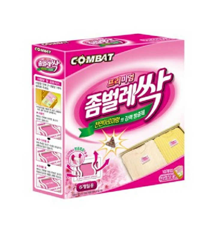 컴배트 좀벌레싹 서랍용 은은한 아로마향 10개입 COMBAT Mieng diet con trung de ngan tu quan ao huong aroma