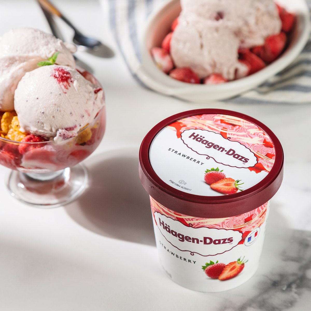 프랑스 하겐다즈 딸기 473ml HAAGEN-DAZS Kem dau hop