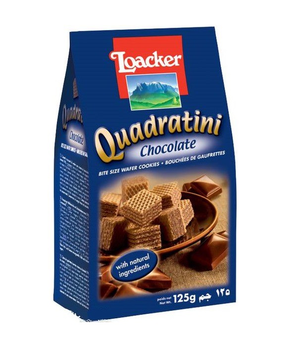 이탈리아 로아커 콰드라티니 초콜릿 125g LOACKER.Q Banh xop nhan socola