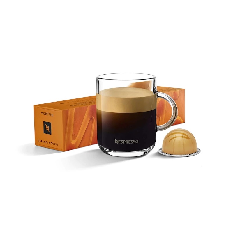 스위스 네스프레소 버츄오 캐러멜향 쿠키 커피 12.5G*10개입 NESTLE Nespresso Ca phe may barista creations Caramel cookie