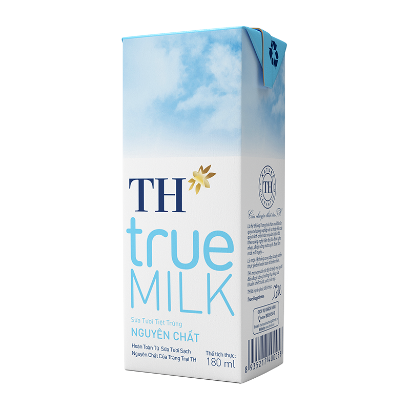 TH우유 무가당 180ml TH TRUEMILK Sua tuoi tiet trung nguyen chat