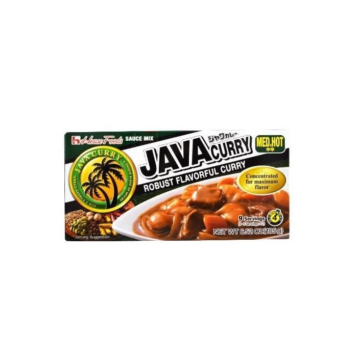 일본 하우스푸드 자바 약간 매운맛 185G House Foods Vien xot ca ri vi cay vua hieu Java