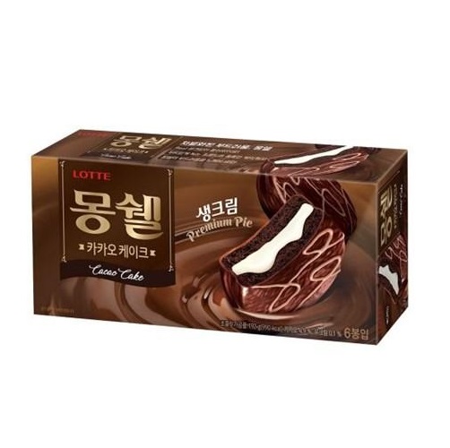 롯데 몽쉘 카카오 생크림 케이크 192g LOTTE Banh Chocopie