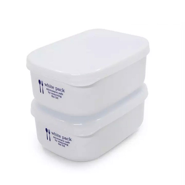 일본 밀폐용기 2개입 280ML Set 2 hop nhua dung thuc pham White pack