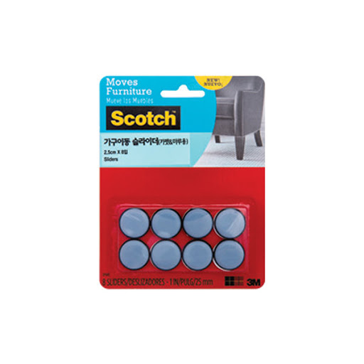 3M 스카치 가구이동 슬라이더 (카펫&마루용) 2.5cm*8개입 Mieng dan lot cho tham va san go 8pcs