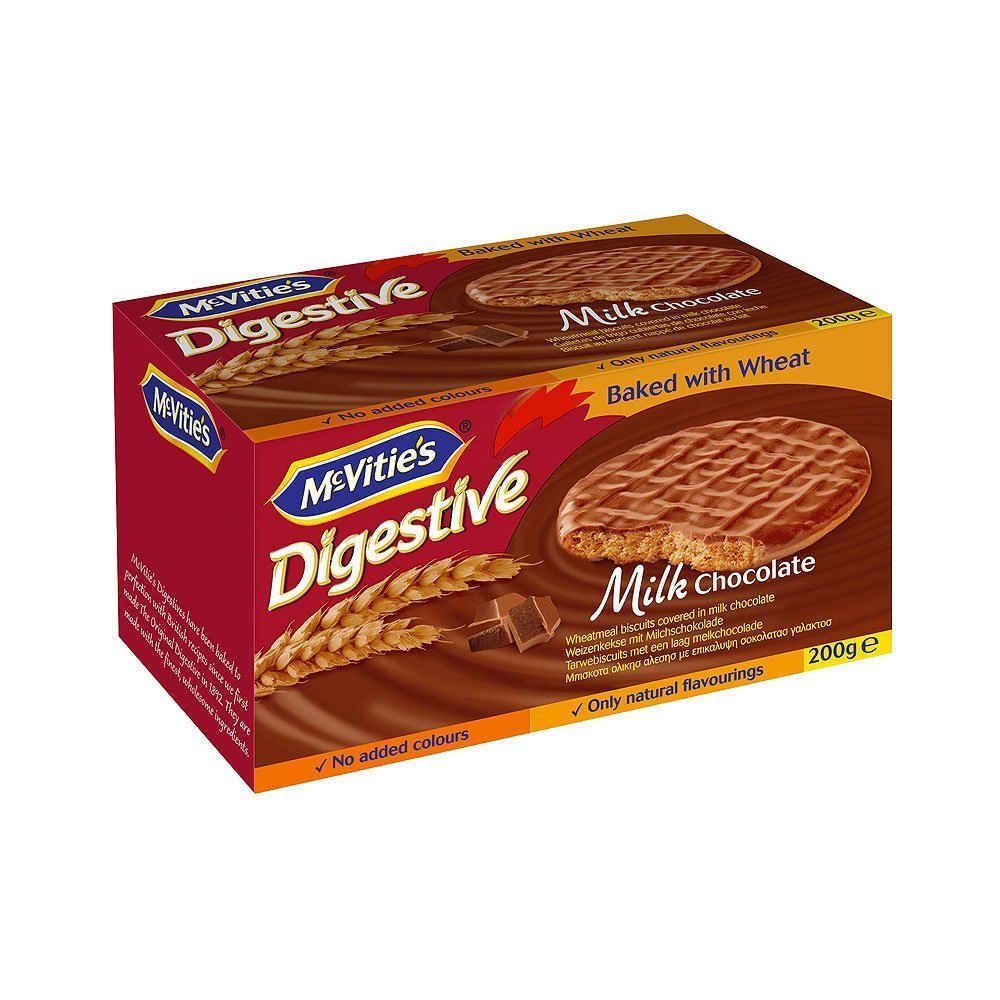 맥비티 다이제스티브 밀크 초콜릿 200g MCVITIES Banh quy bo socola sua