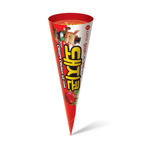 롯데 돼지콘 160ml LOTTE Kem oc que heo dau