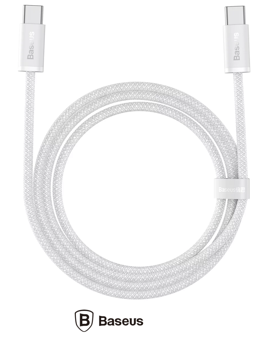 베이스어스 고속 충전 케이블 C to C 100W 1m BASEUS Cap sac nhanh Type C to Type C 100W (white)