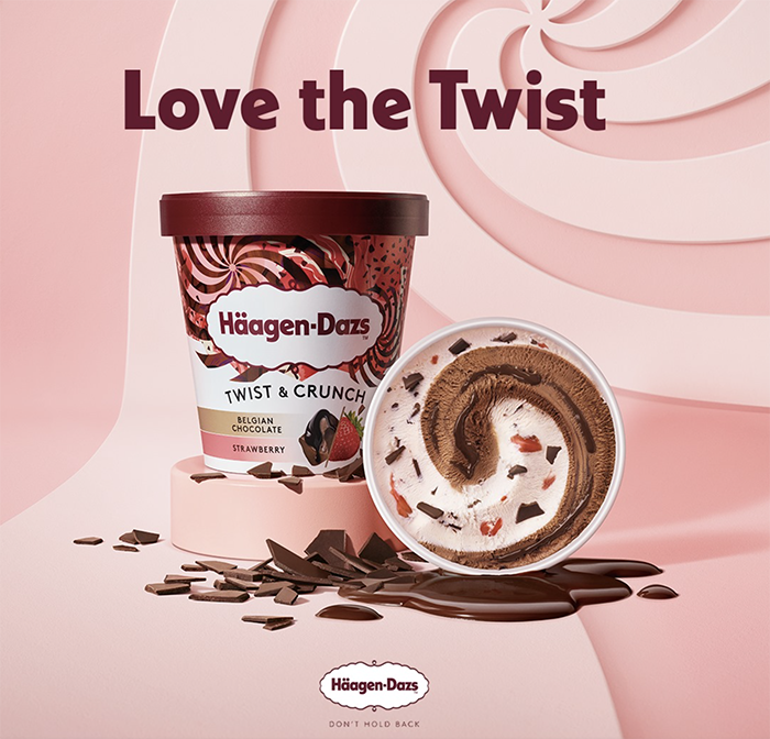 프랑스 하겐다즈 벨지안 초콜릿 & 스트로베리 420ml HAAGEN-DAZS Kem hop vi socola va dau tay