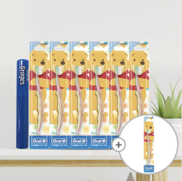 오랄비 스테이지 유아용 부드러운 모 칫솔 (4~24개월/1단계) ORAL B Ban chai danh rang cho tre 4~24 thang