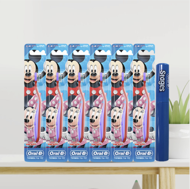 오랄비 스테이지 매우 부드러운 모 칫솔 (2~4 세/2단계) ORAL B Ban chai danh rang  soft cho be tu 2~4 tuoi