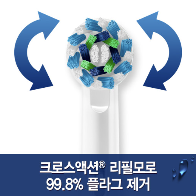 오랄비 전동칫솔 교체용 크로스액션  클린 (EB50-3) P&G ORAL-B Set dau thay ban chai tu dong precision clean 3 cai