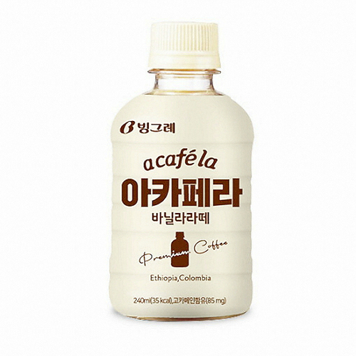 빙그레 아카페라 바닐라 라떼 240ml BINGGRAE A Cafe la Ca phe Vanilla Latte