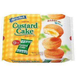 일본 롯데 커스터드 케이크 248G Banh ngot Lotte Custard cake party pack