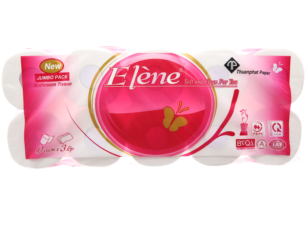 엘렌 화장지 3겹 10롤 Giay ve sinh ELENE 10 cuon 3 lop co loi