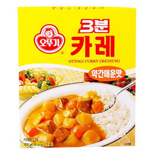 오뚜기 3분 카레 약간 매운맛 200g OTTOGI Curry cay nhe nau 3 phut